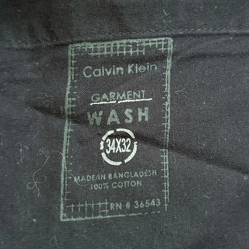 Calvin Klein Garment Wash Check Light Pants 34
